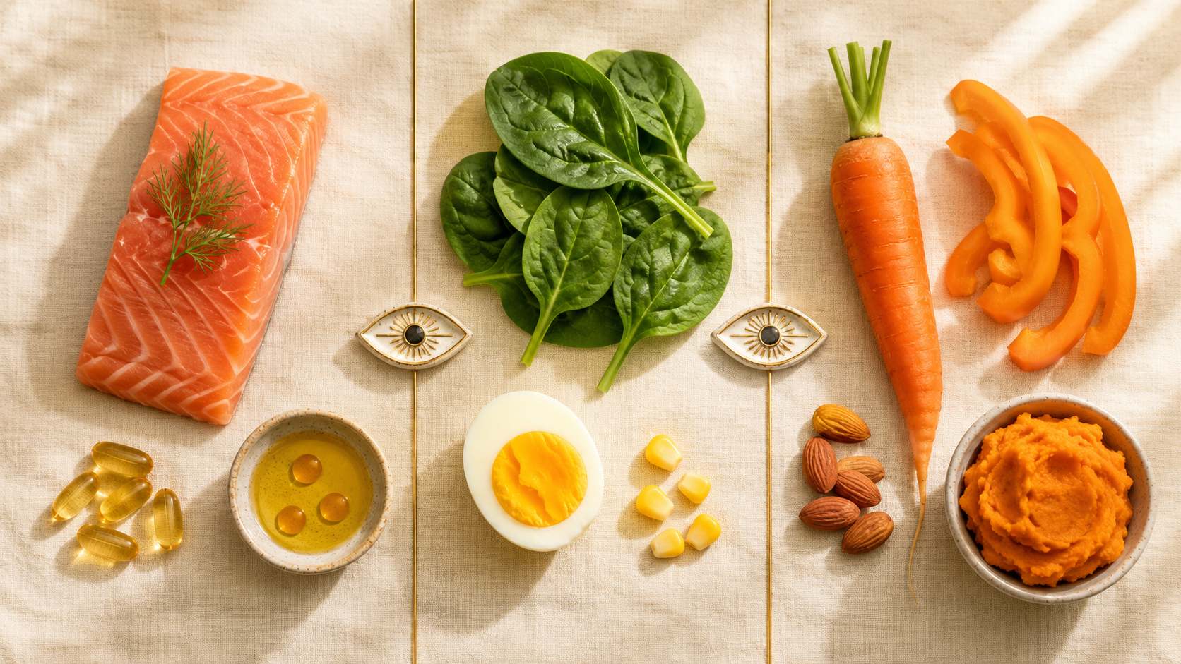 Omega 3 baliq yagi, lutein, vitamin A — goz sagligi ucun qida ve vitamin menbeleri